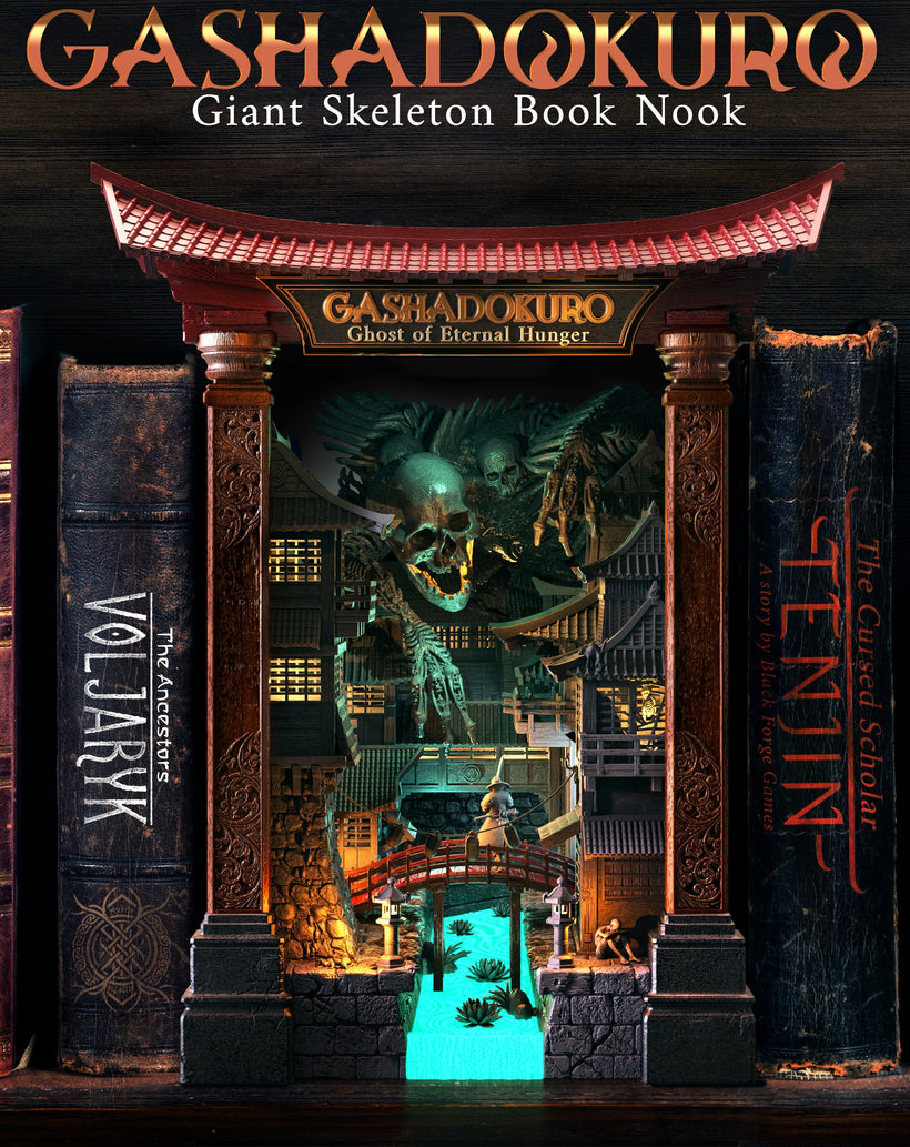 Giant Skeleton Japanese Book Nook is Here—Ready for Download!