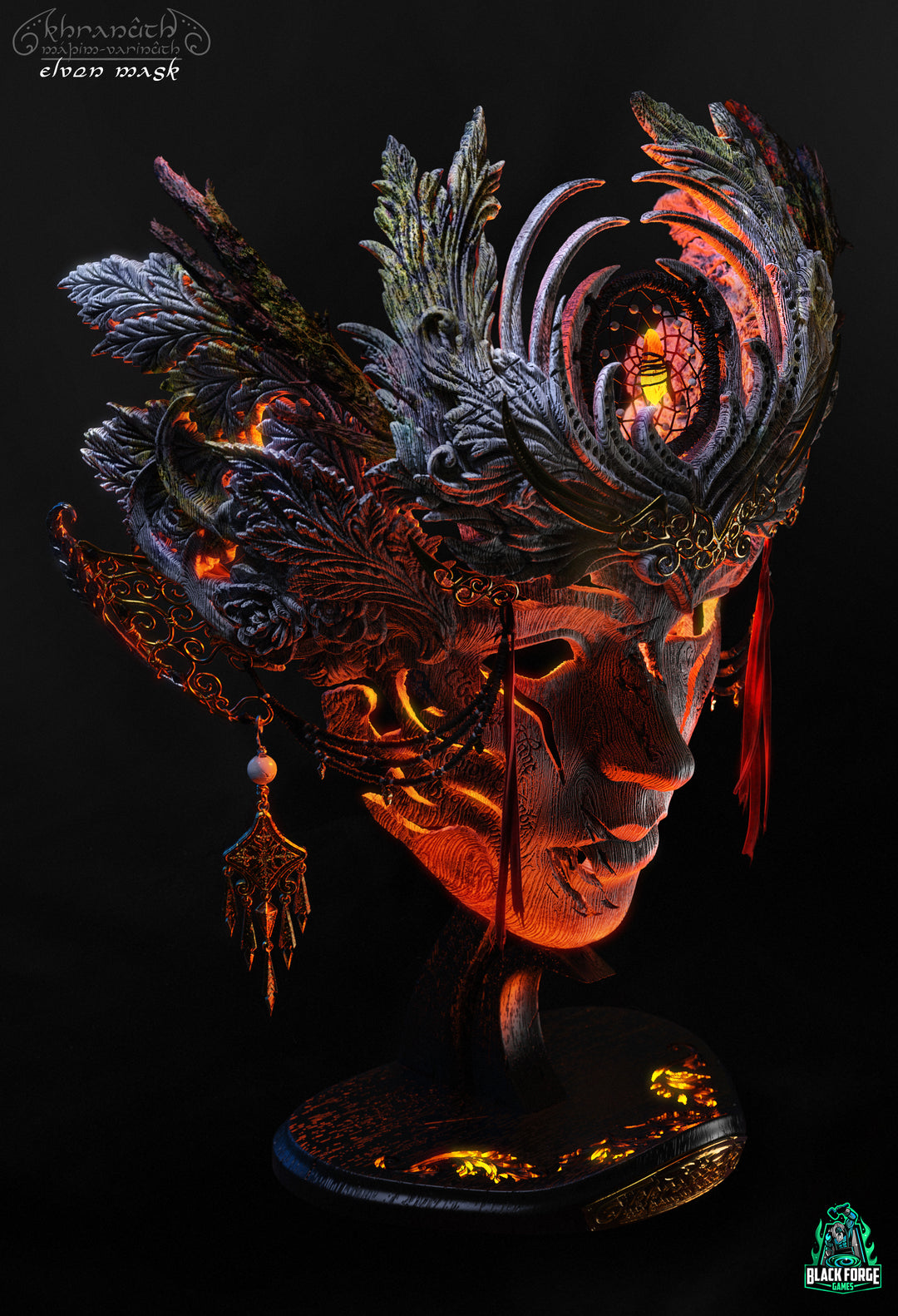 Elven Mask - With Light-Up Display Stand