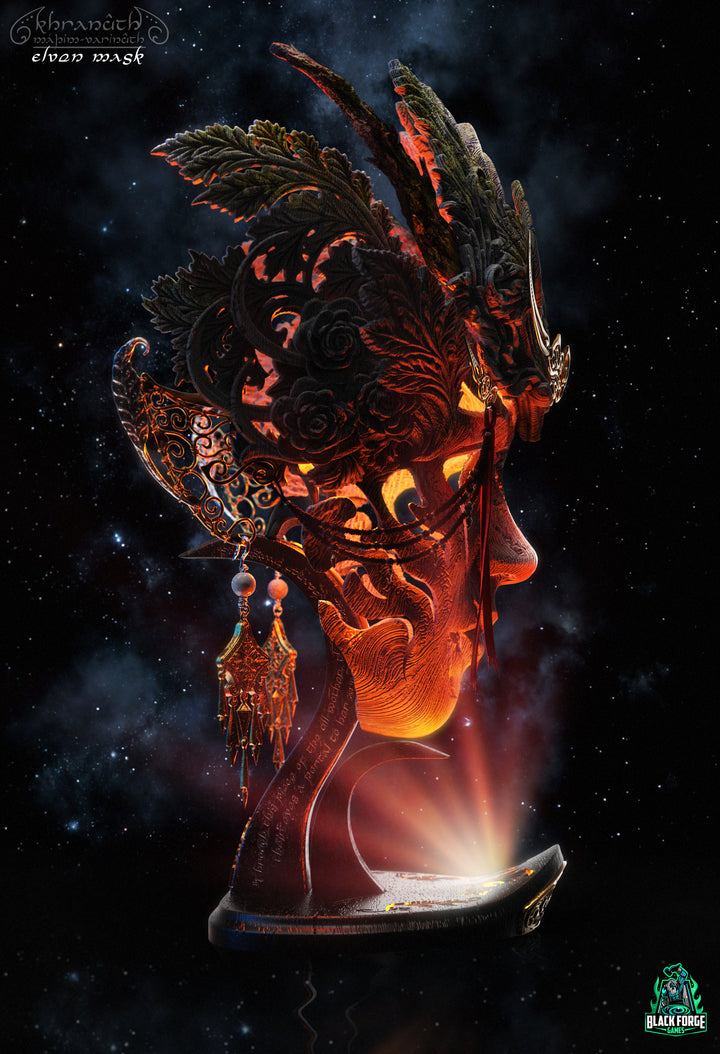 Elven Mask - With Light-Up Display Stand