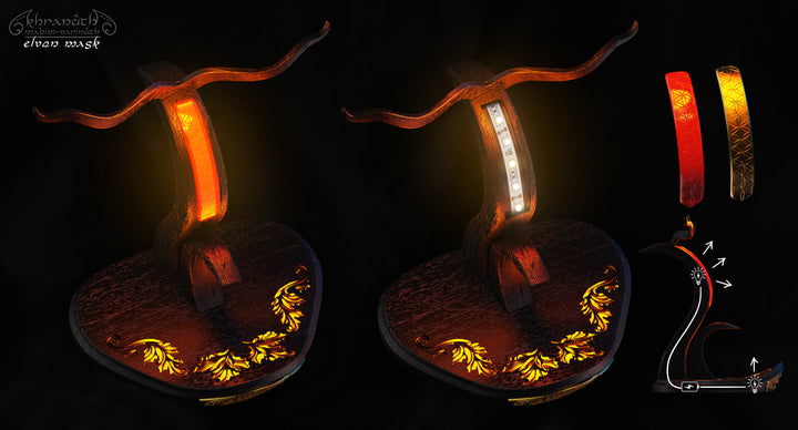 Elven Mask - With Light-Up Display Stand