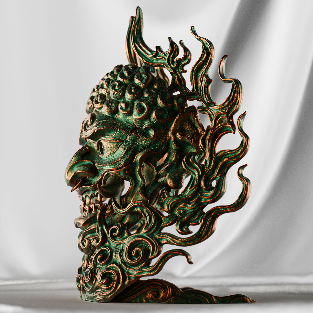 Visage of Mt. Osore - Life-Sized Mask & Stand + Mini Mask